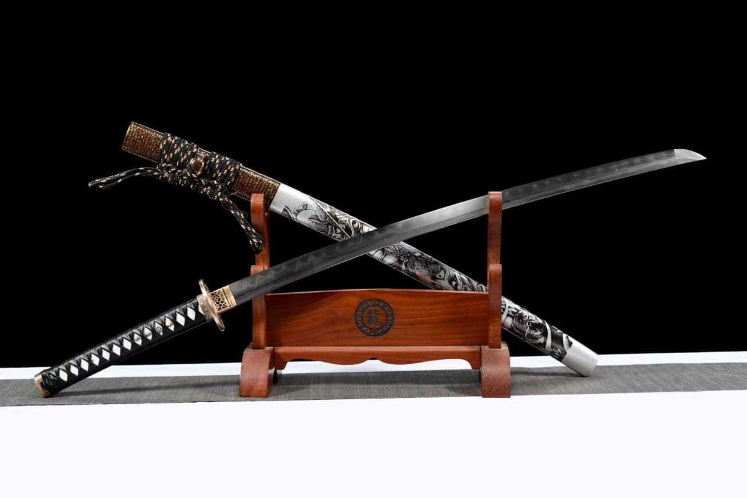 【魑魅武士刀】古兵器 刀装具 日本刀　模造刀 居合刀 武士道 鑑賞用 美術刀