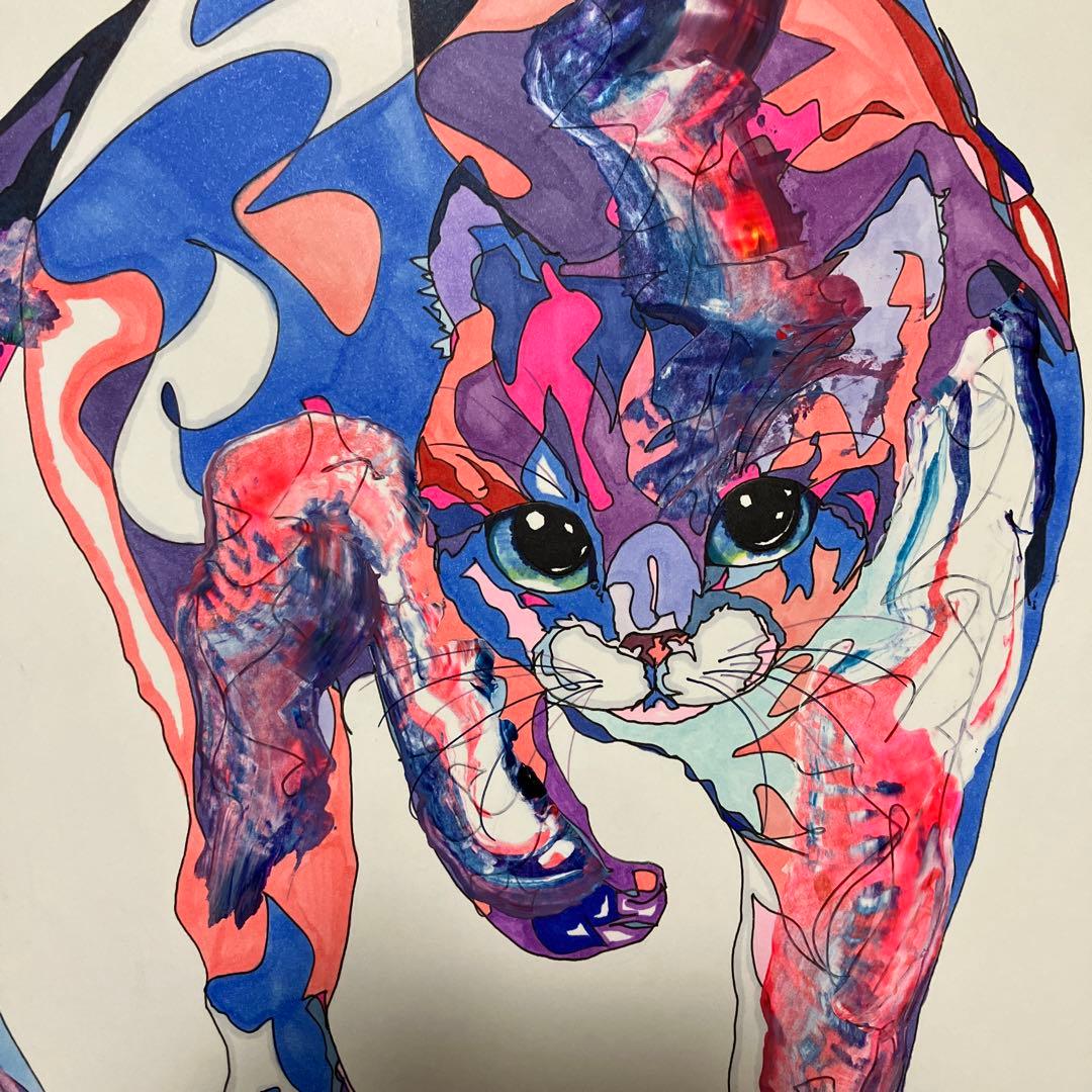 CAT 絵画　イラスト　ドローイング