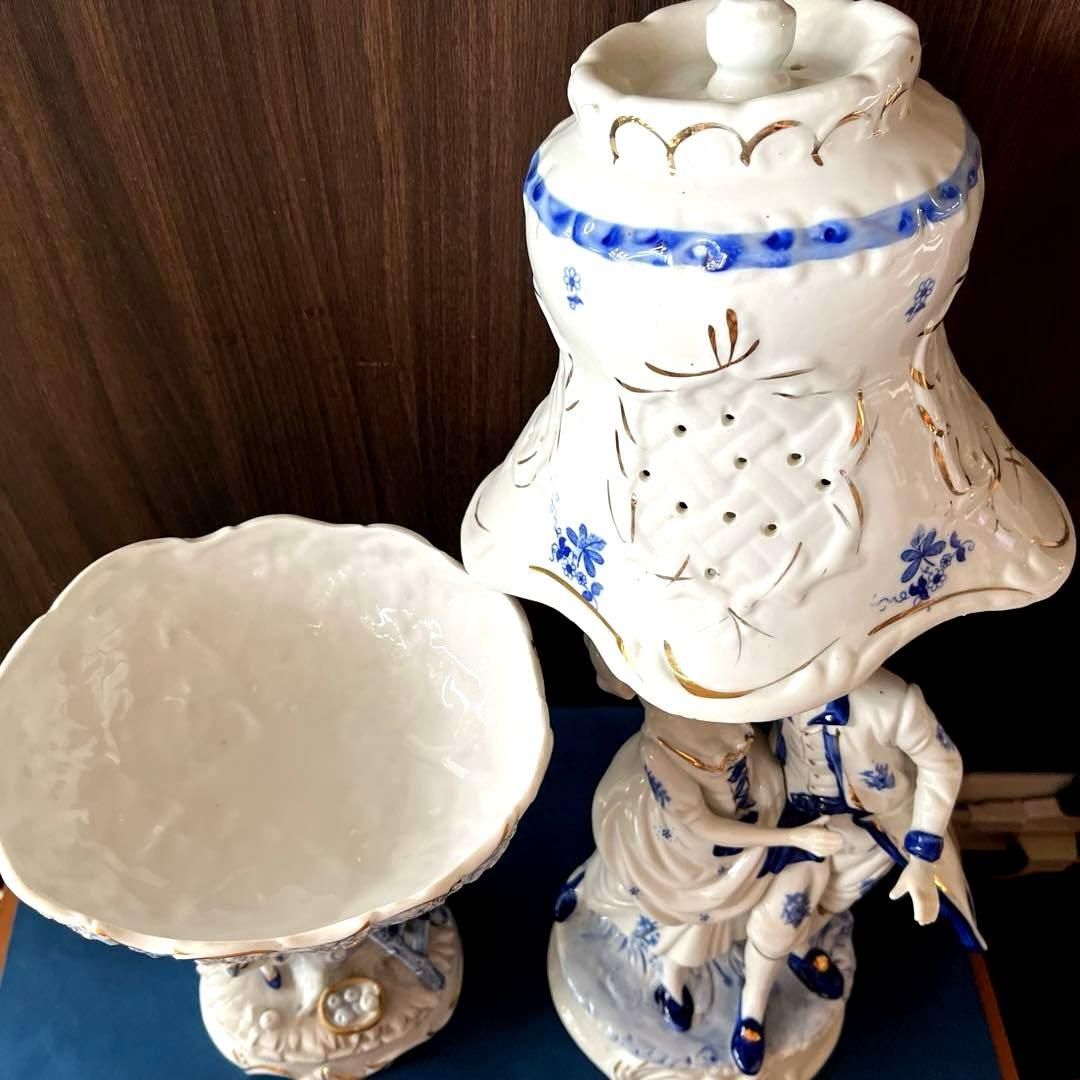 西洋アンティーク風ドールスタンド、小物入れ 2点 西洋アンティーク風