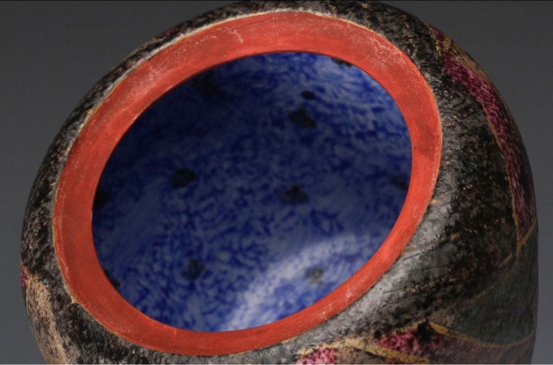 前田正博 色絵金銀彩香炉 共箱 茶道具 煎茶道具 茶道具