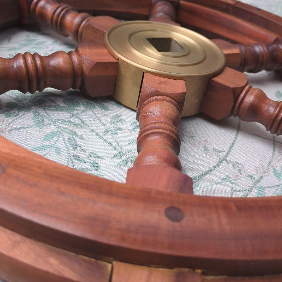 木製 舵輪 直径約60cm