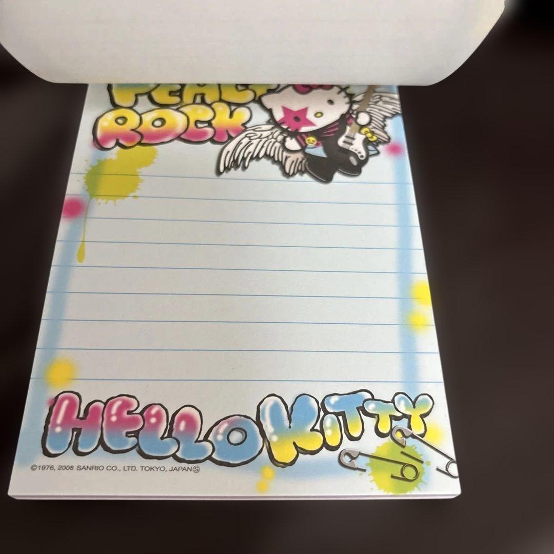 未使用】 レア・限定デザイン ハローキティ ロックキティ メモ帳