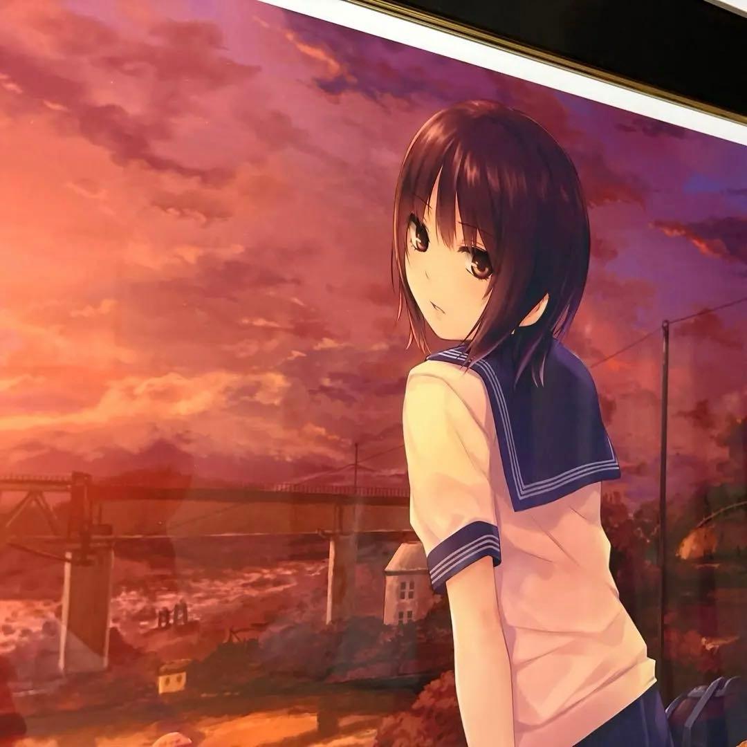 珈琲貴族先生　いつもと違う夕日　アールビバン　版画　45枚限定品　サイン入り