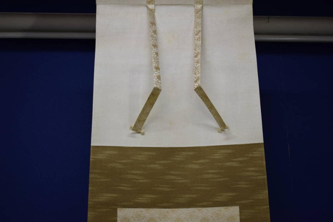 真作/佐伯岸駒/跳鯉図/布袋屋掛軸HI-238