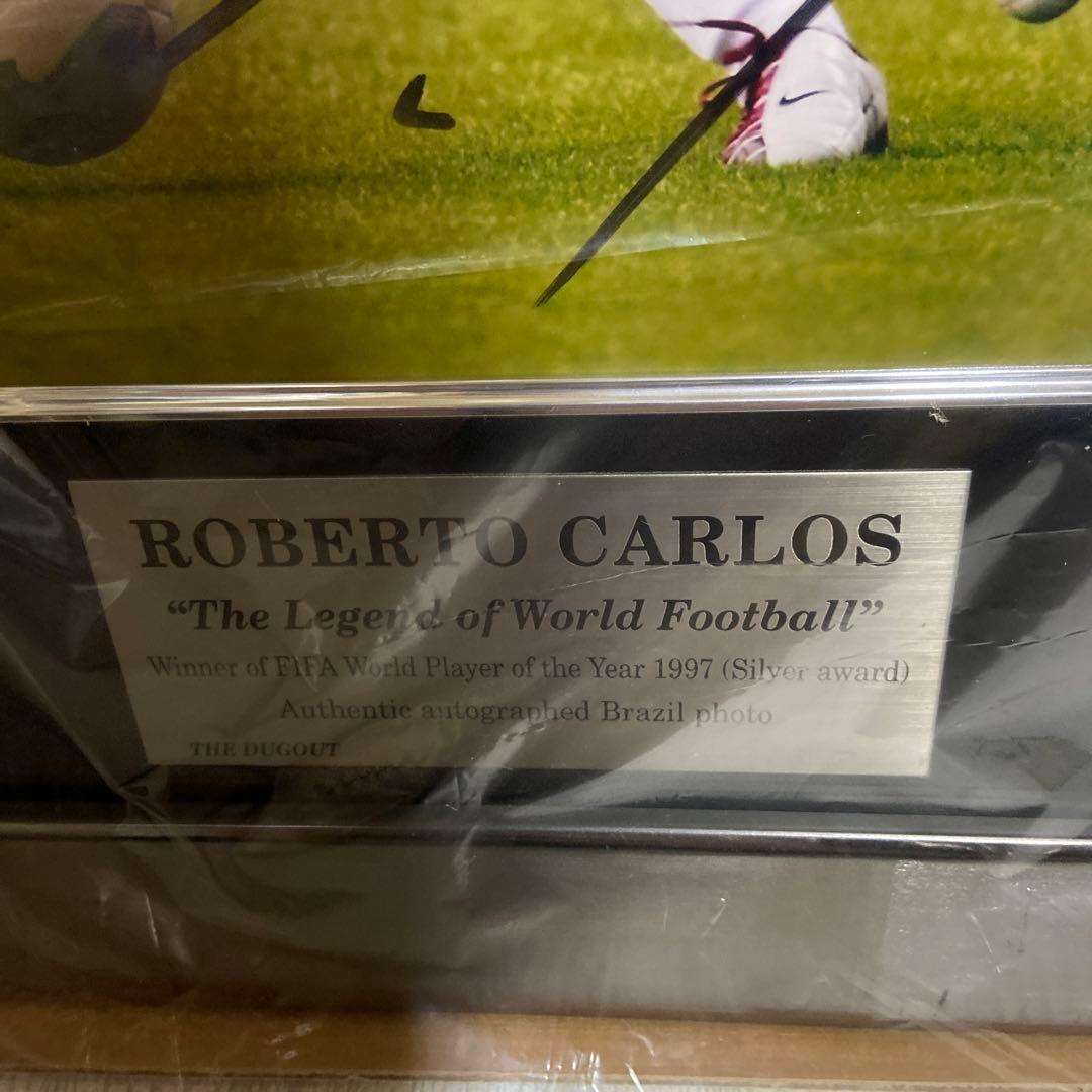 ロベルト・カルロス直筆サイン入りフォト 額入り