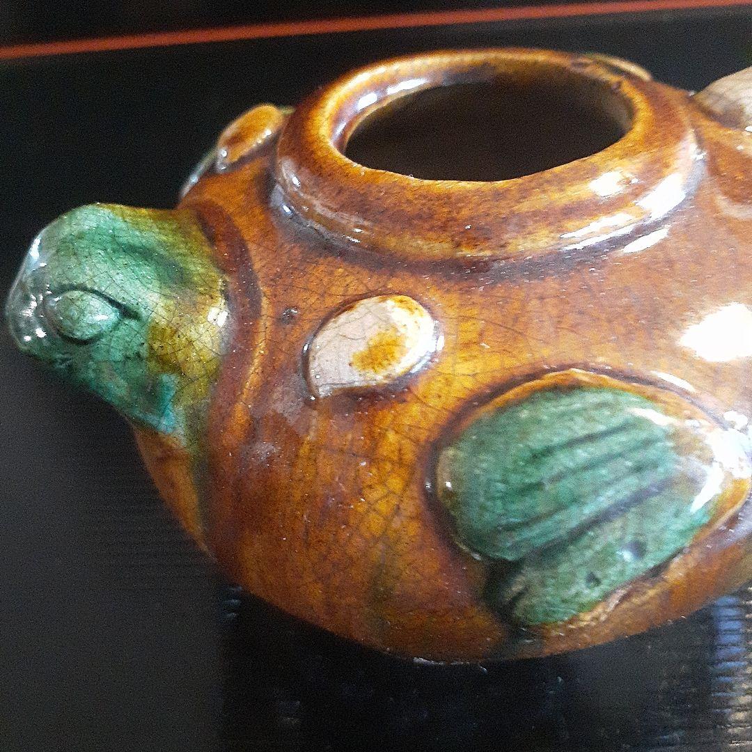 唐三彩蛙形水滴、水盂、水差 書道用 唐三彩蛙形水滴、水差 書道用