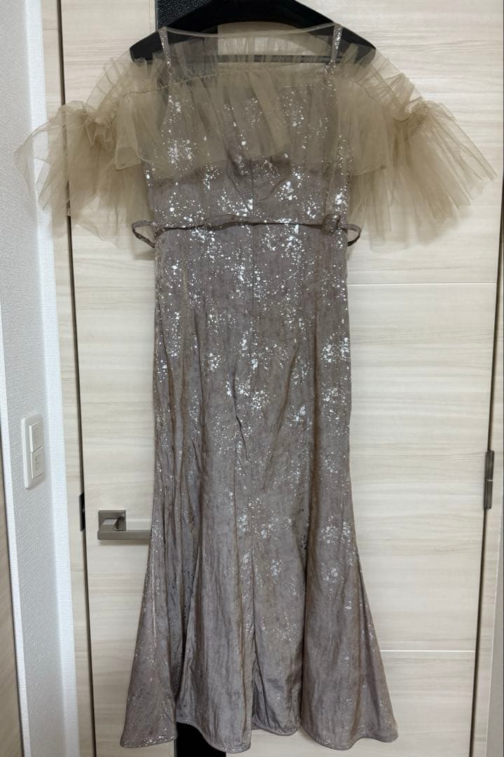 LEJA チュールフリルボレロペイントマーメイドワンピースドレス