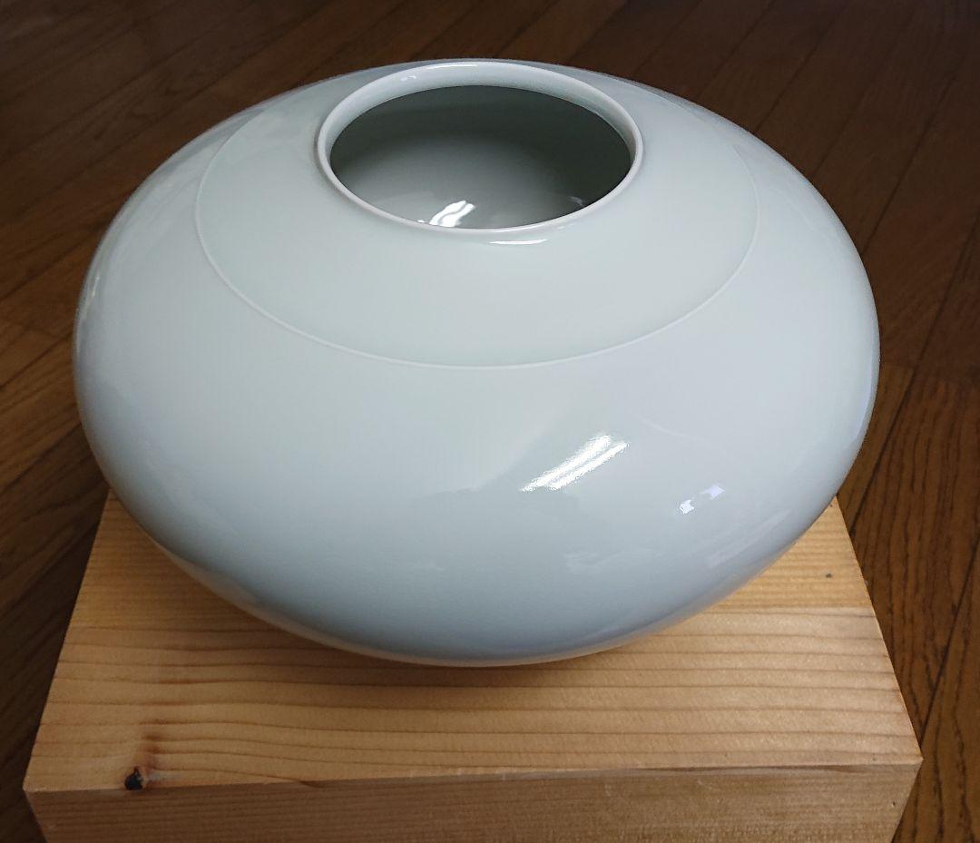 白潟八洲彦作 白磁花瓶 最新 砥部焼 八瑞窯