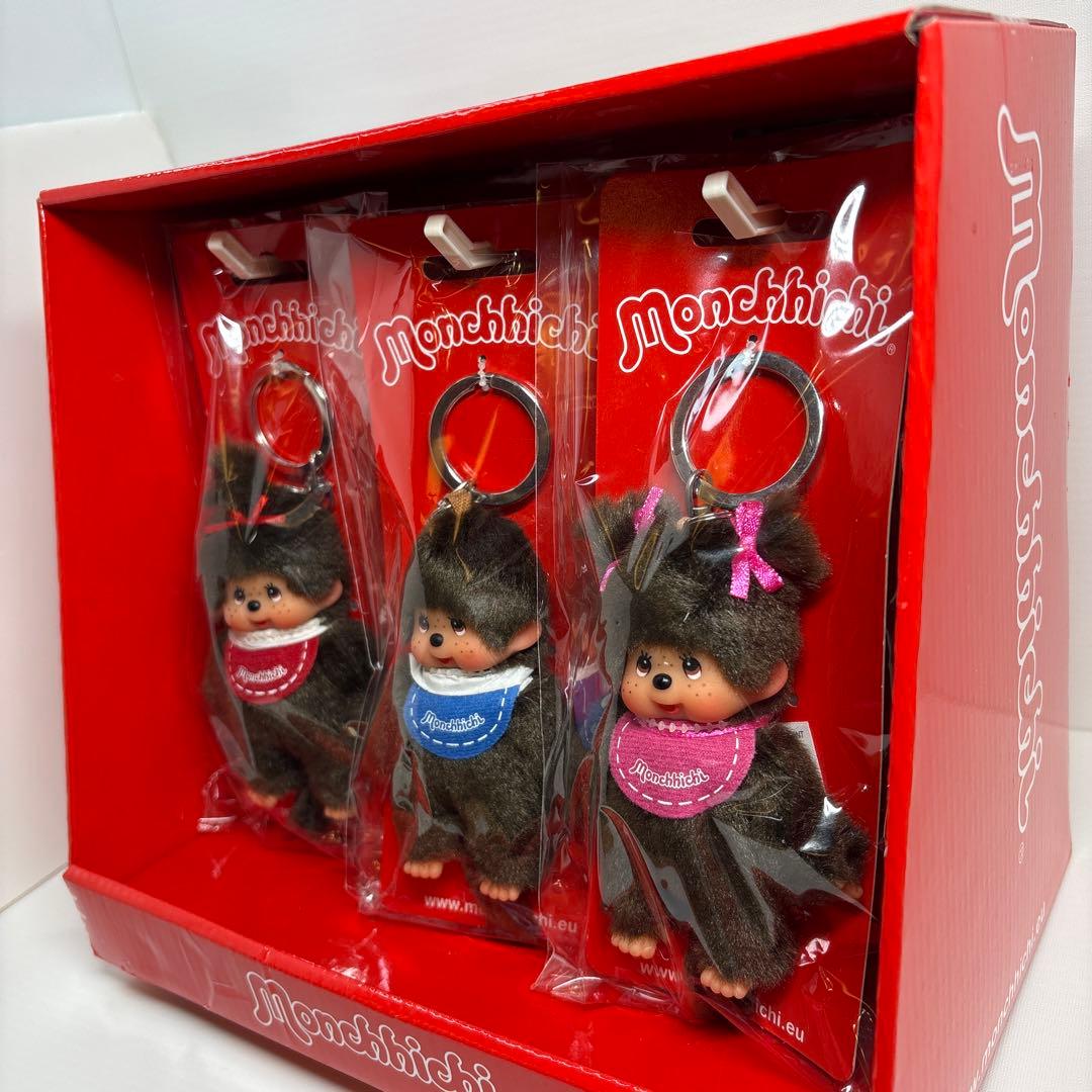 EU限定 2018年 モンチッチ キーホルダー 計3個&ディスプレイボックス付き