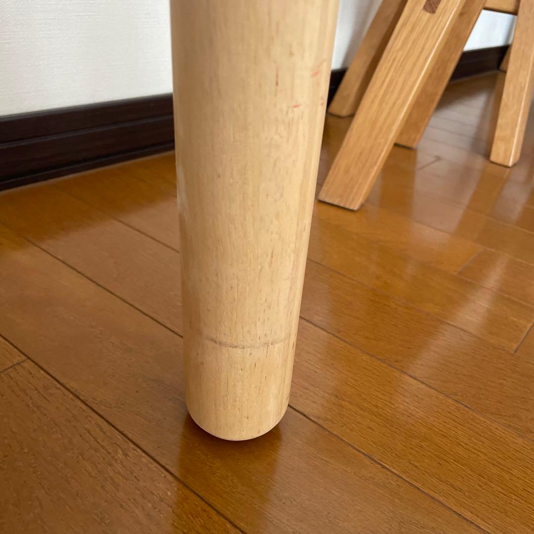 テーブル ラウンド 直径80×高さ7ナチュラル 天然木 ダイニングテーブル