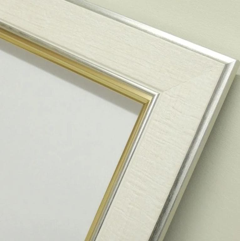 アクリル画 原画 「ストックの咲く丘」額縁付 F4サイズ キャンバス