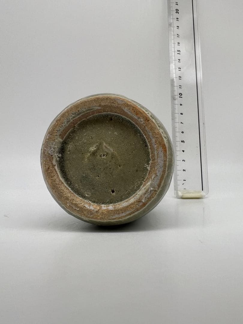 中国元代の竜泉窯瓶　骨董 古美術品　コレクション唐物　江戸　青磁アンティーク