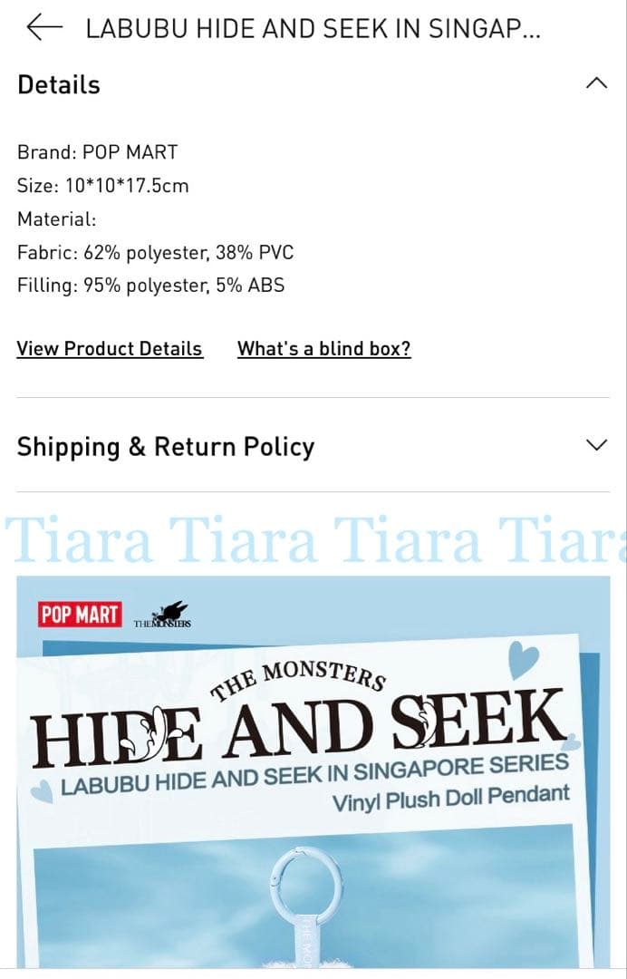 【POP MART正規品】 シンガポール限定 ラブブ HIDE AND SEEK