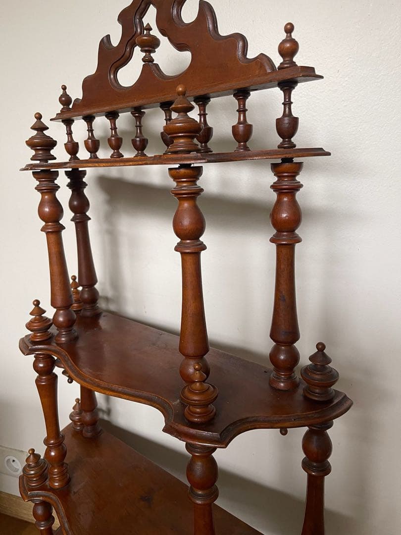 か6】70 フランスアンティーク ナポレオンシェルフ 棚