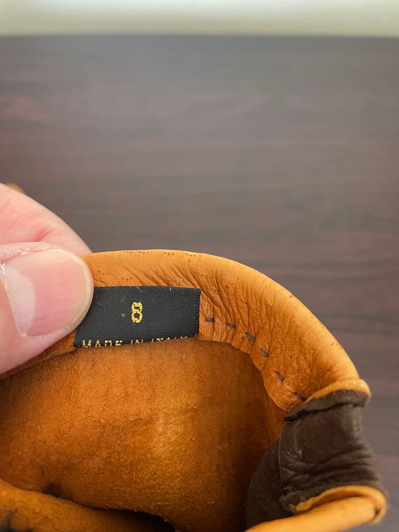 Restelli ペッカリー革手袋 キャメル サイズ8