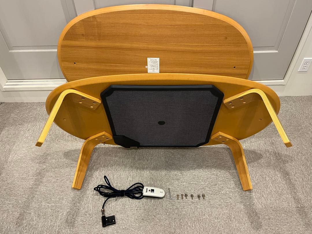 廃番】無印こたつ 大 オーバル型 ローテーブル タモ材 - メルカリ