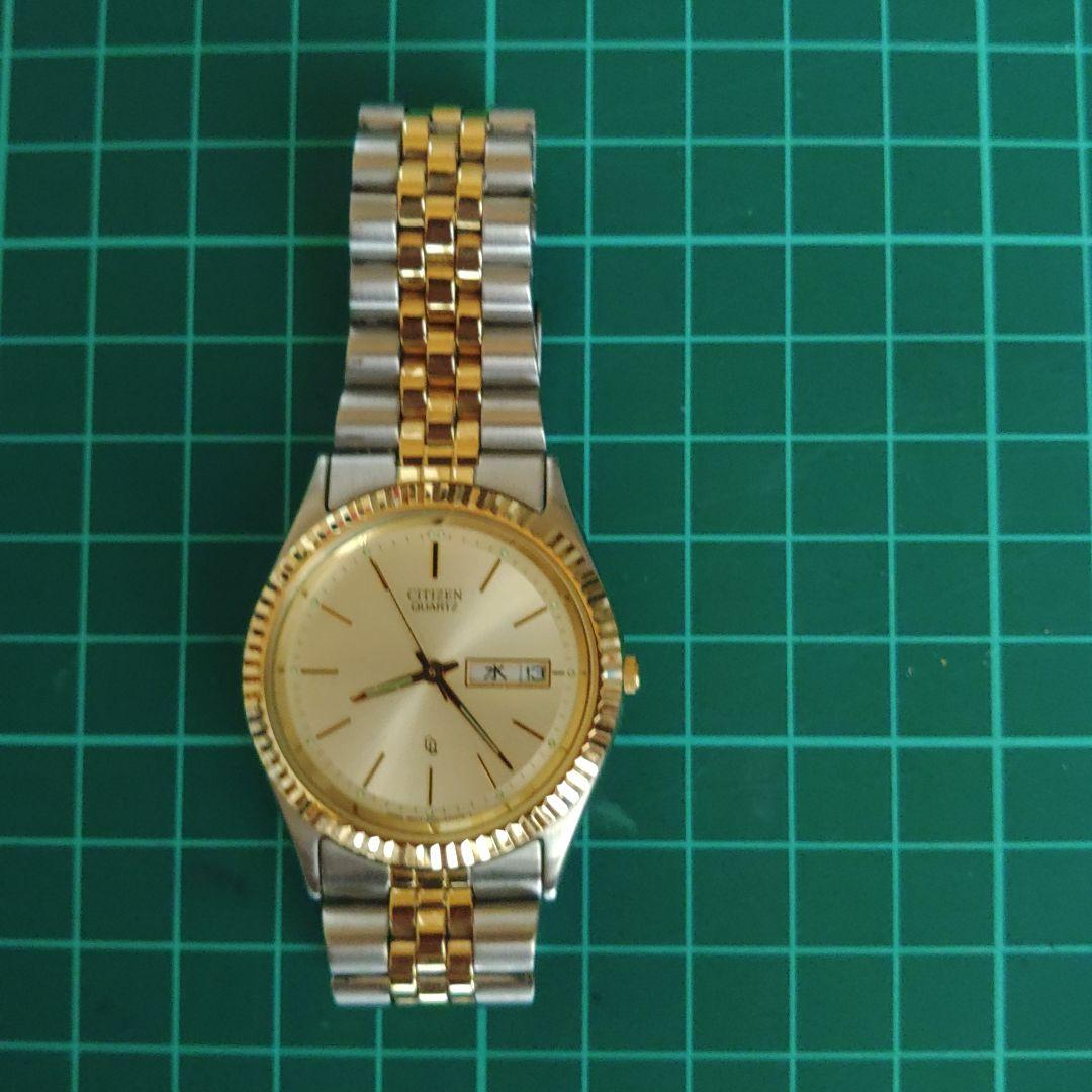 ミ*ー様 電池交換済シチズン アナログ腕時計 コンビ　フルーテッドベゼル
