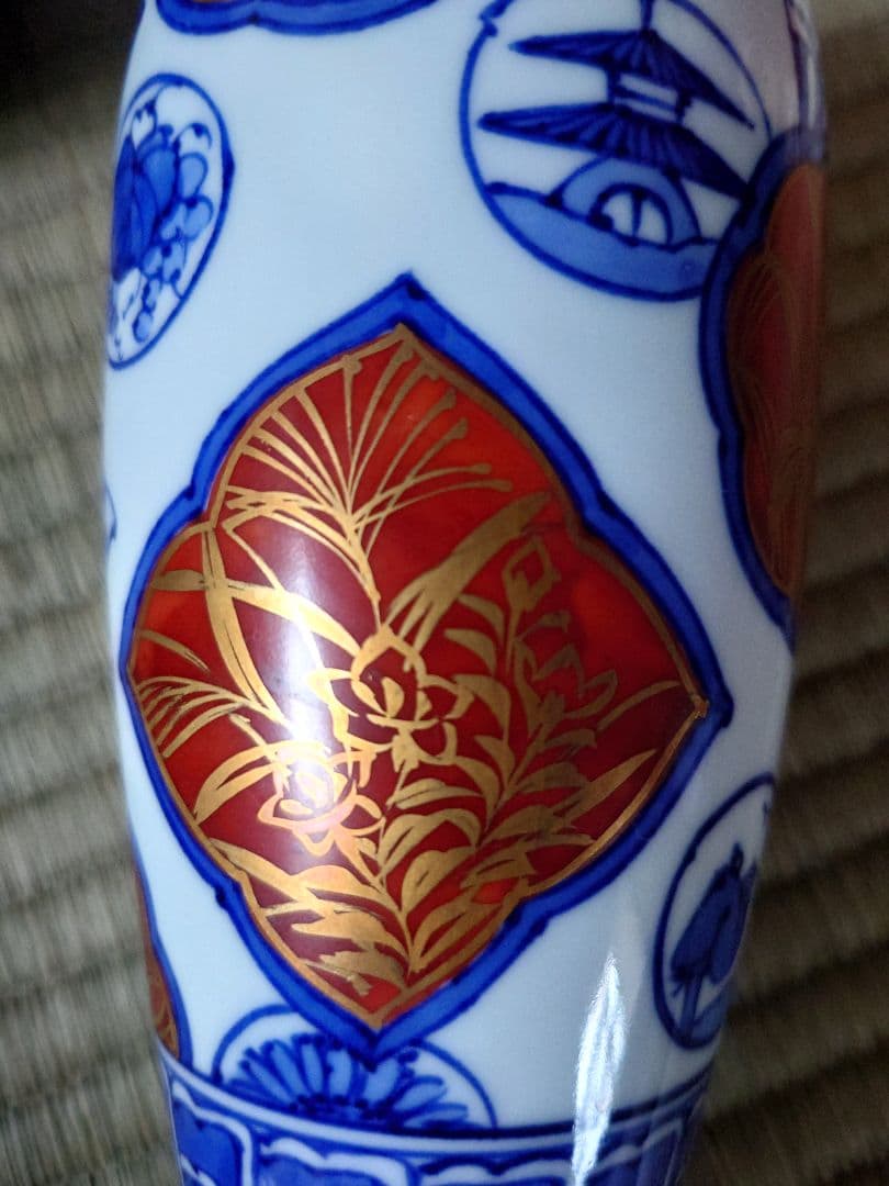 値下げしました】染金襴手皆具 龍岳造