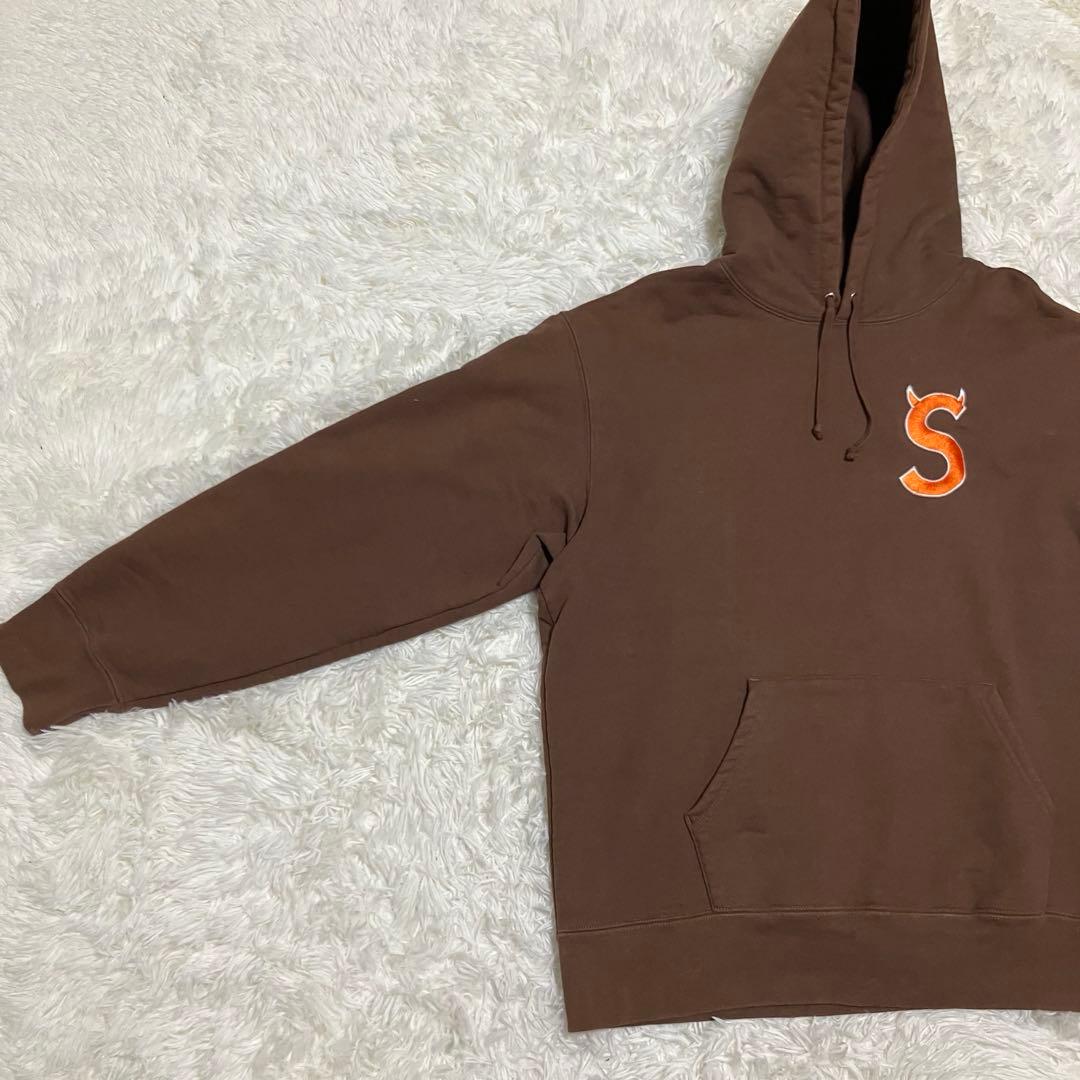 Supreme S Logo Hooded ツノ ブラウン L