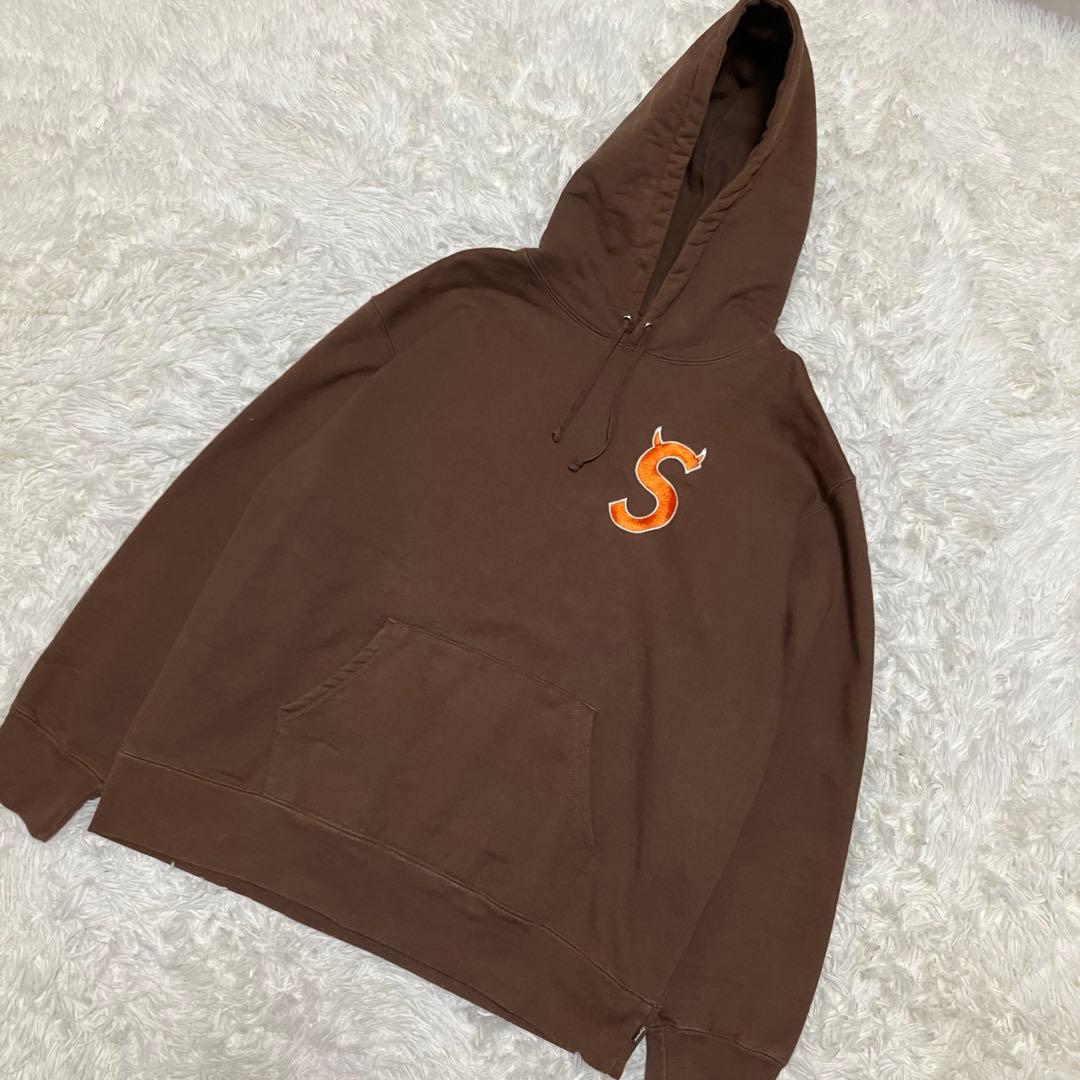 Supreme S Logo Hooded ツノ ブラウン L
