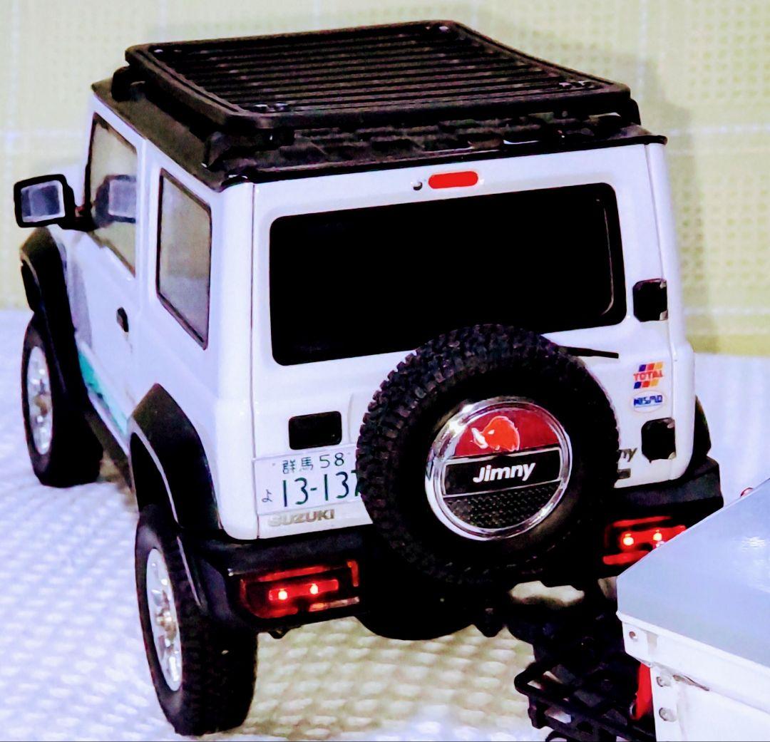 c*a様 スズキ ジムニー 1/16 ラジコン ホワイト 専用トレーラー付き