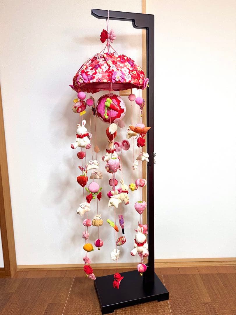 吊るし雛 120㎝ 雛飾り うさぎ つまみ細工 つるし雛