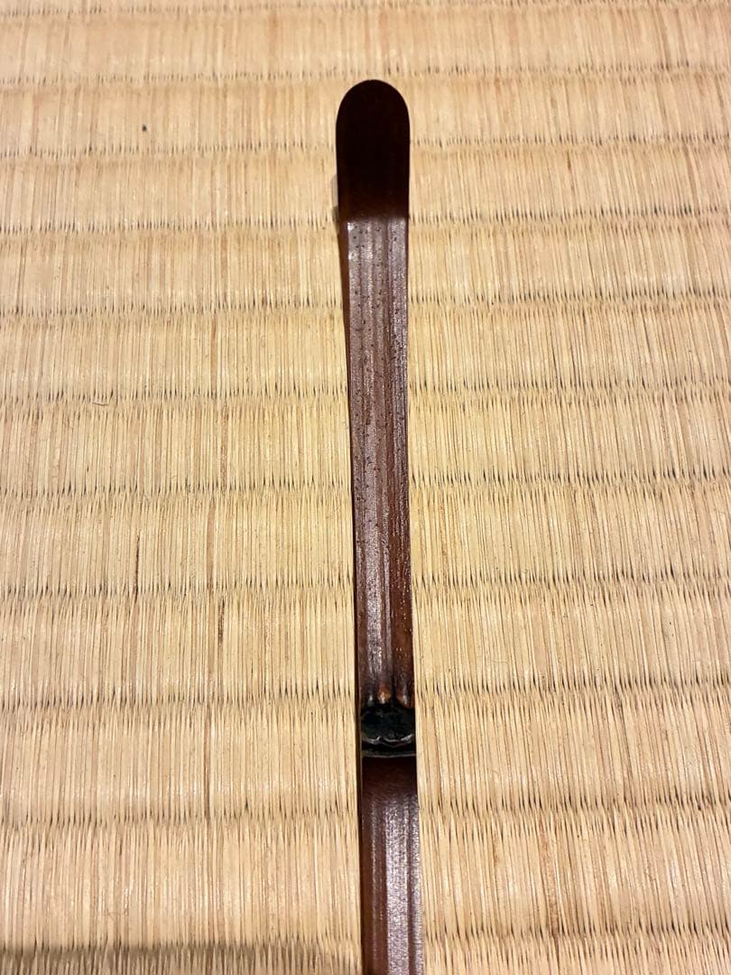 茶道具 煤竹茶杓 銘『落葉』 紫野 三重野与雲(大徳寺521世)書付 宗秦