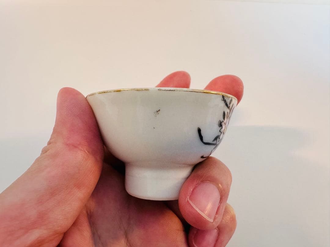 骨董 うぐいす盃 桜と菊 骨董 うぐいす盃 桜と菊 酒器】うぐいす徳利 （