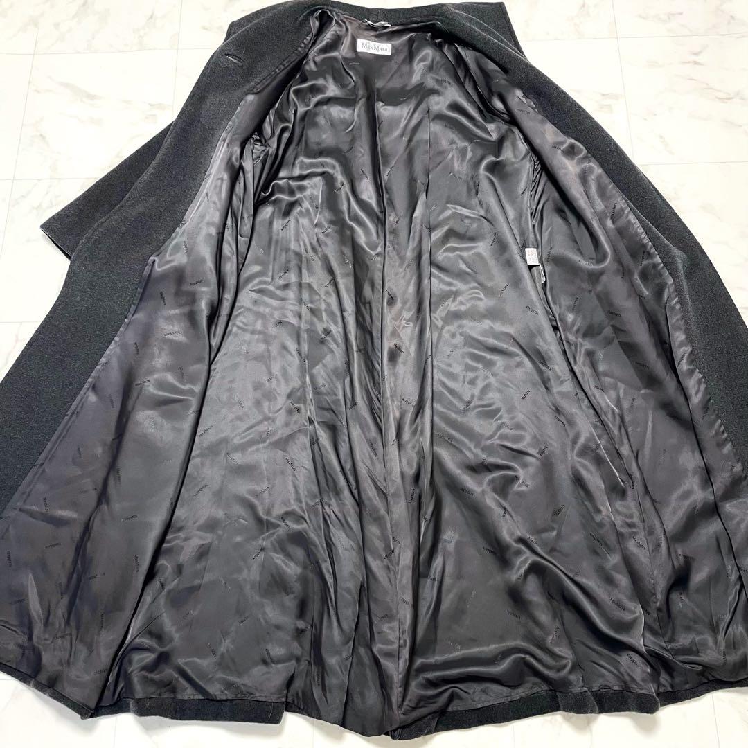 極美品 マックスマーラ 白タグ イタリア製 カシミヤ混 ロングコート 42