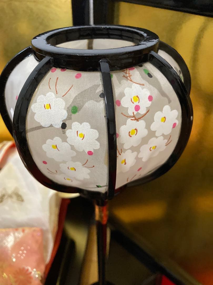 雛人形セット 親王飾り　西陣織　金屏風付き