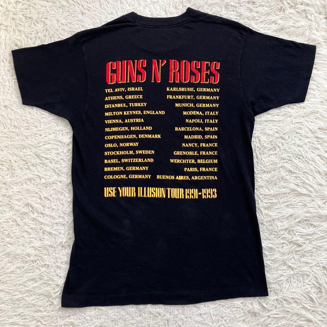 《90s美品珍品人気早い者勝》ガンズアンドローゼズバッドアップルズtシャツ