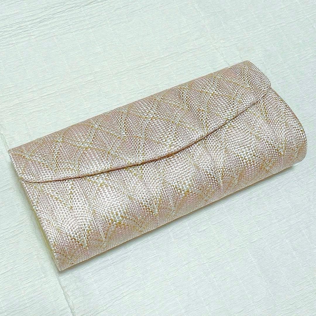 白梅謹製　和装バッグ　クラッチバッグ　フォーマル　組紐　絹　金糸　ピンク　未使用