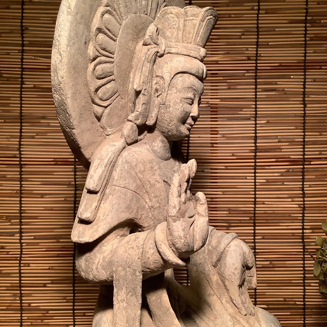 中国北魏・景明元年「石造・如来像」北斎・北魏様式・南北朝時代・隋