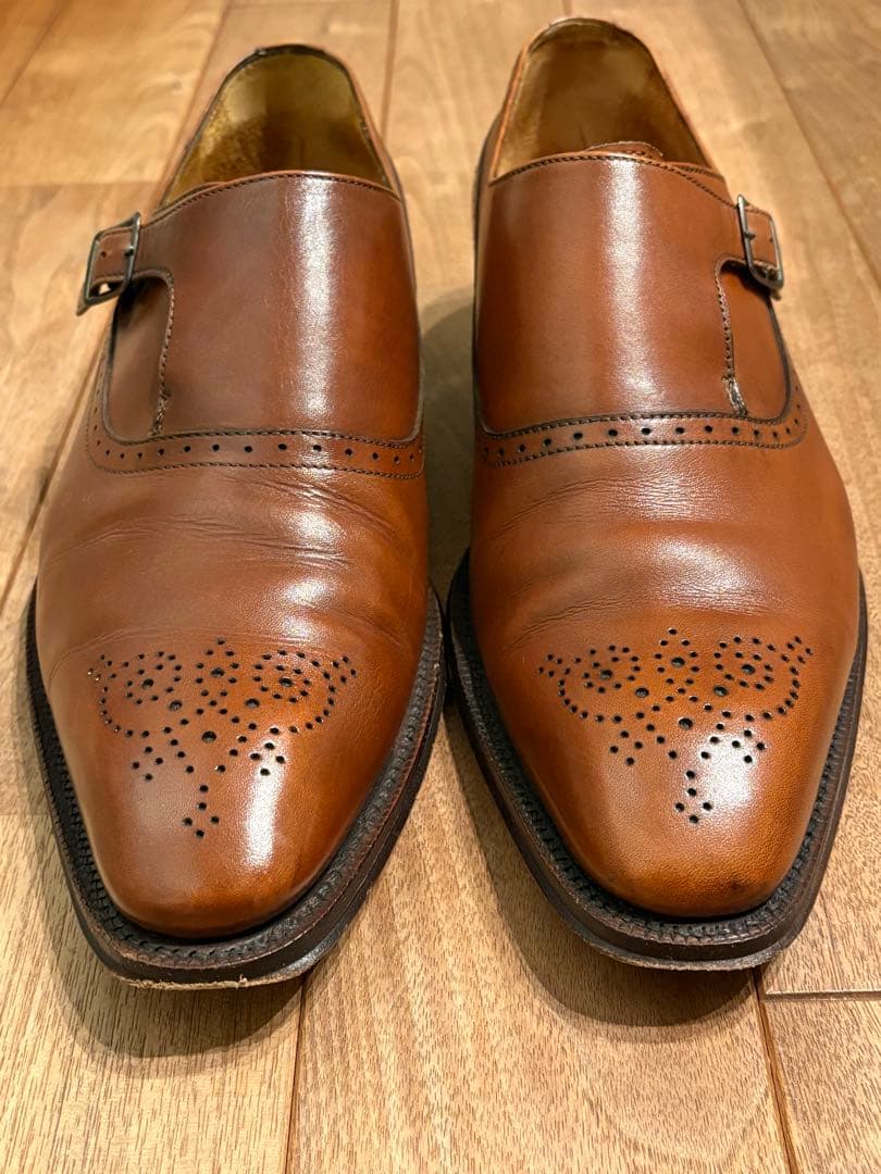 ジャランスリワヤ 革靴 メダリオン プレーントゥ ブラウン 25cm