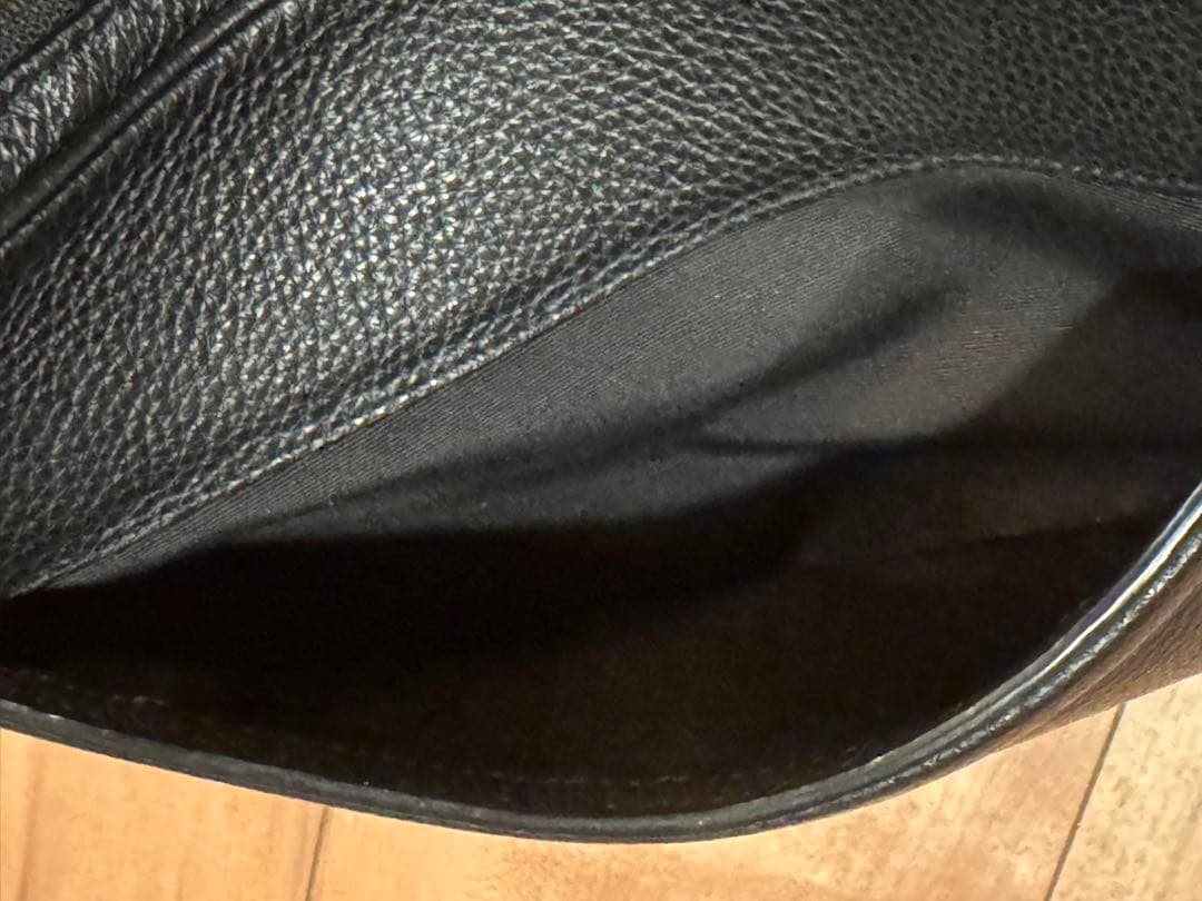 正規品 COACH (コーチ) レザーショルダーバッグ ブラック ゴールド