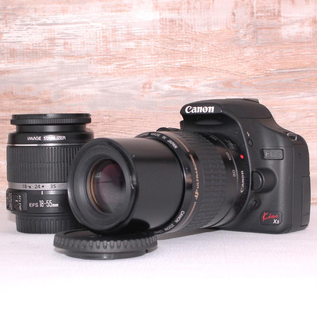 初心者に⭐️Canon Kiss X3✨望遠レンズ✨動画撮影可❤︎ 手ブレ