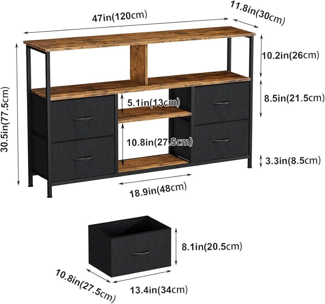 大特価】テレビ台 テレビボード 47型対応テレビ棚 簡単組立 収納棚 大
