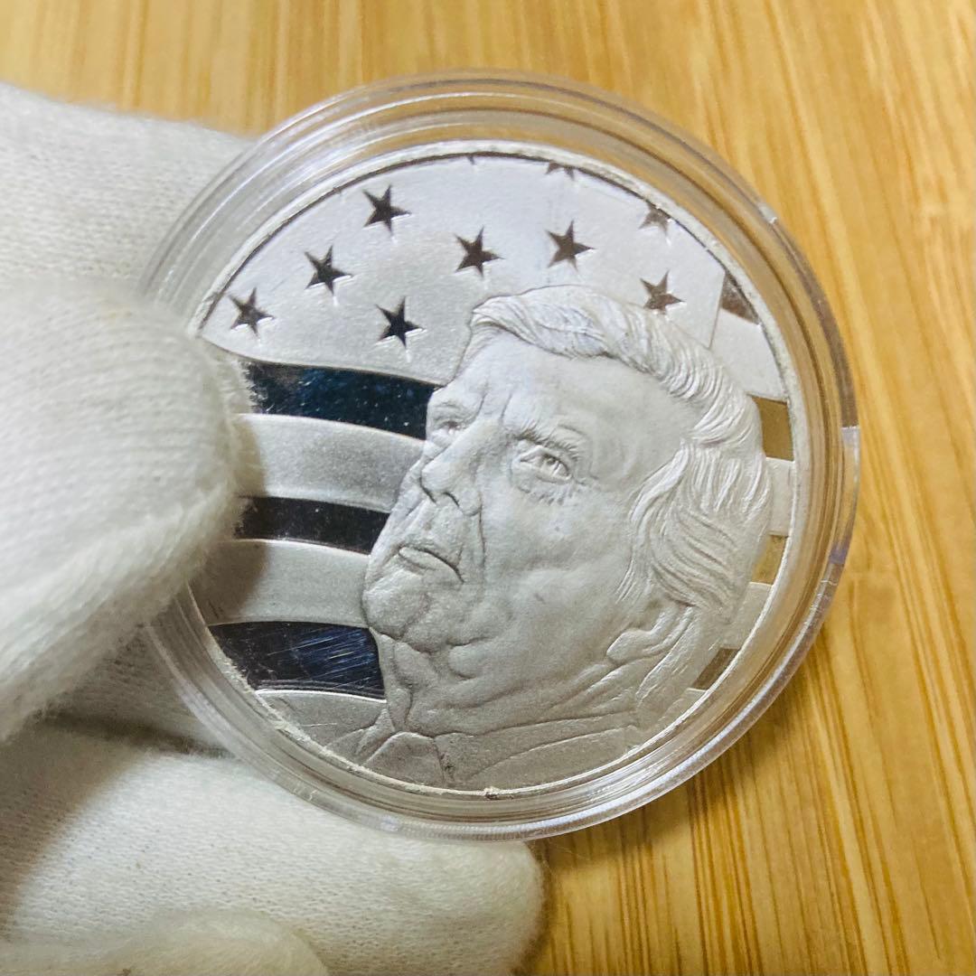 2020 トランプ大統領 銀貨 1オンス 星条旗 - メルカリ