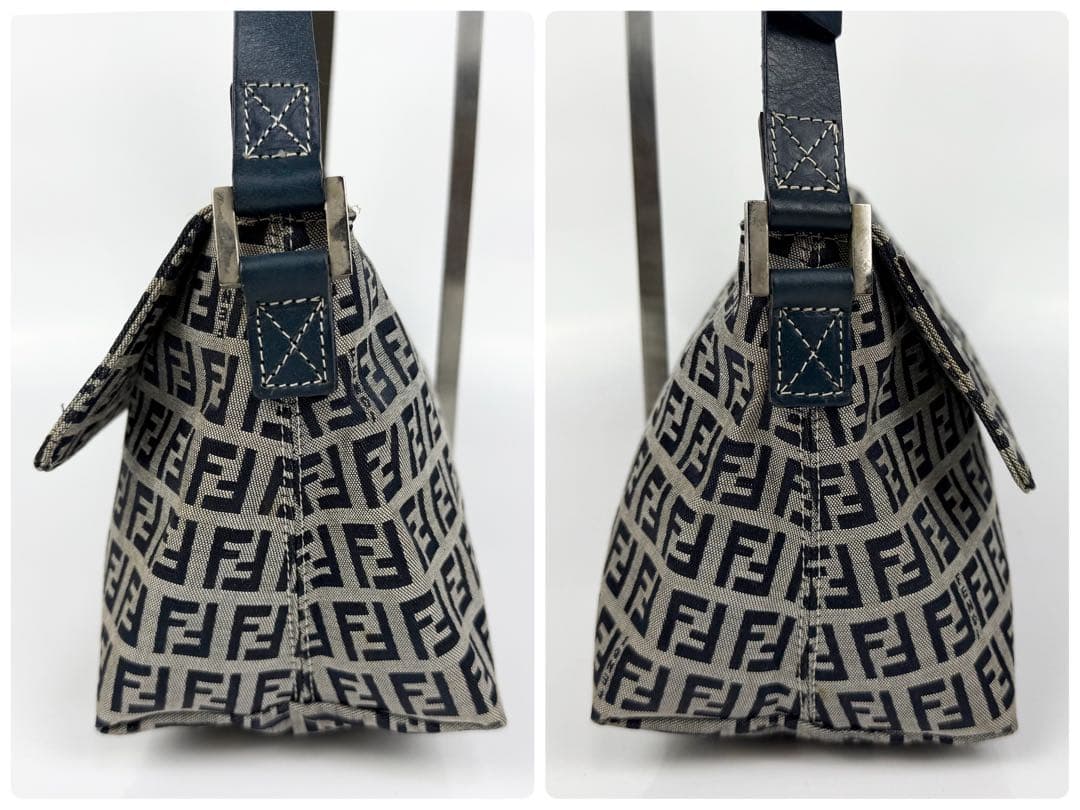 FENDI フェンディ ズッキーノ ワンショルダーバッグ 肩掛け カバン グレー