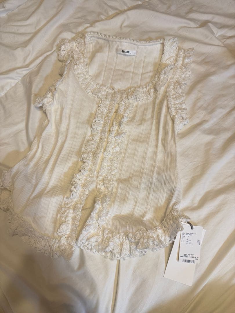 SNIDEL レースニットプルオーバー