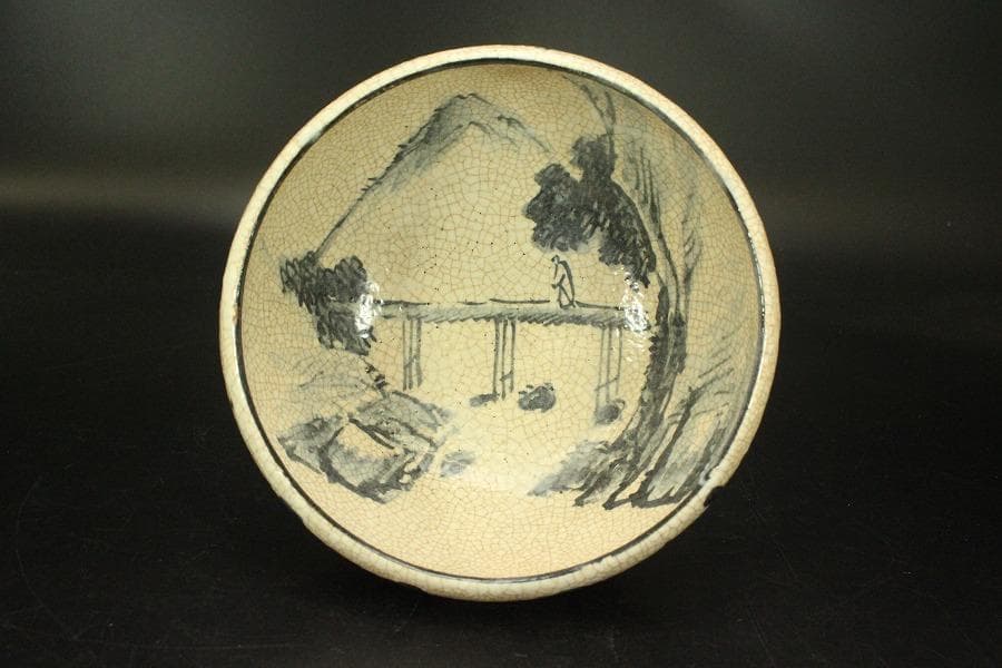 煎茶 菓子器 染付碗 道八作 他 二件(ZE466)