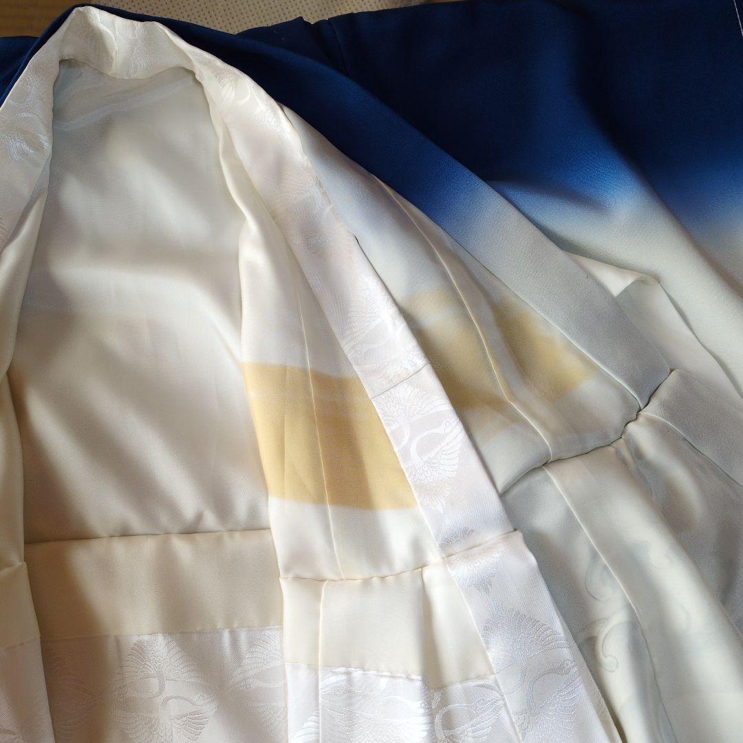 七五三３歳男の子正絹着物と正絹総絞り手縫いの被布（長襦袢付き）