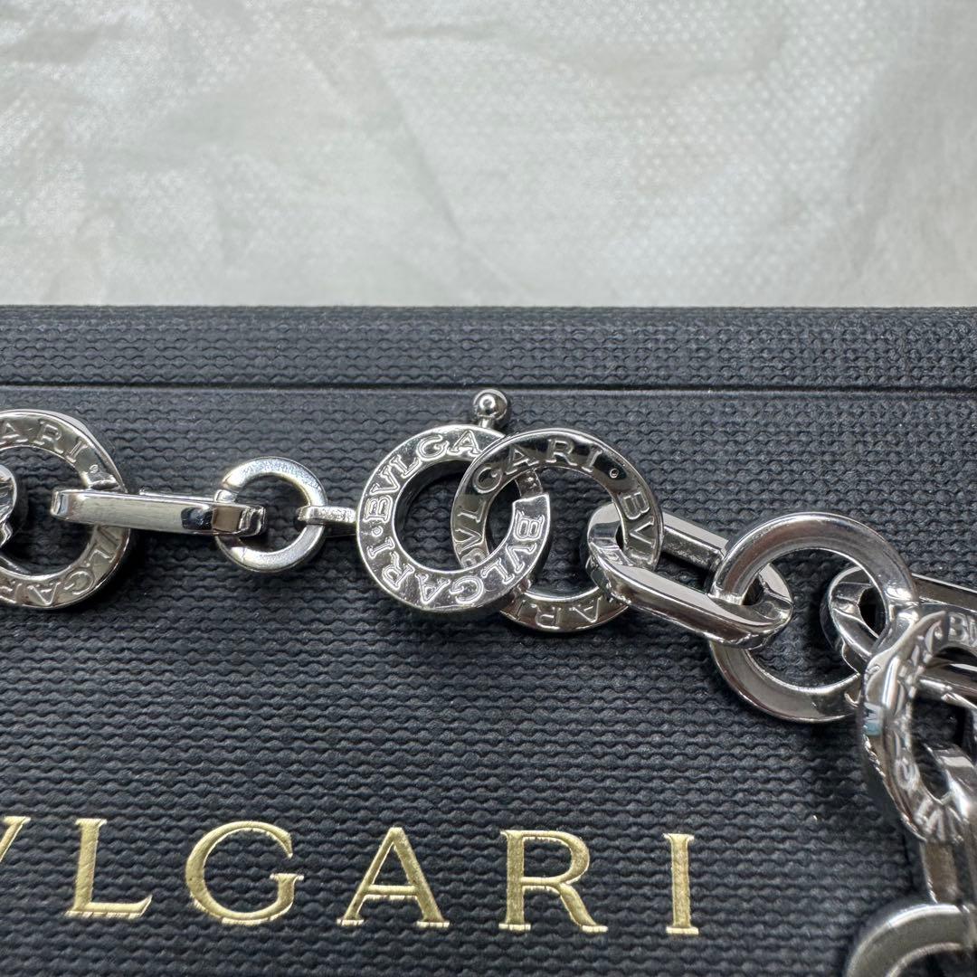 美品☆ BVLGARI ブルガリ　サークルチェーンブレスレット　シルバー メンズ