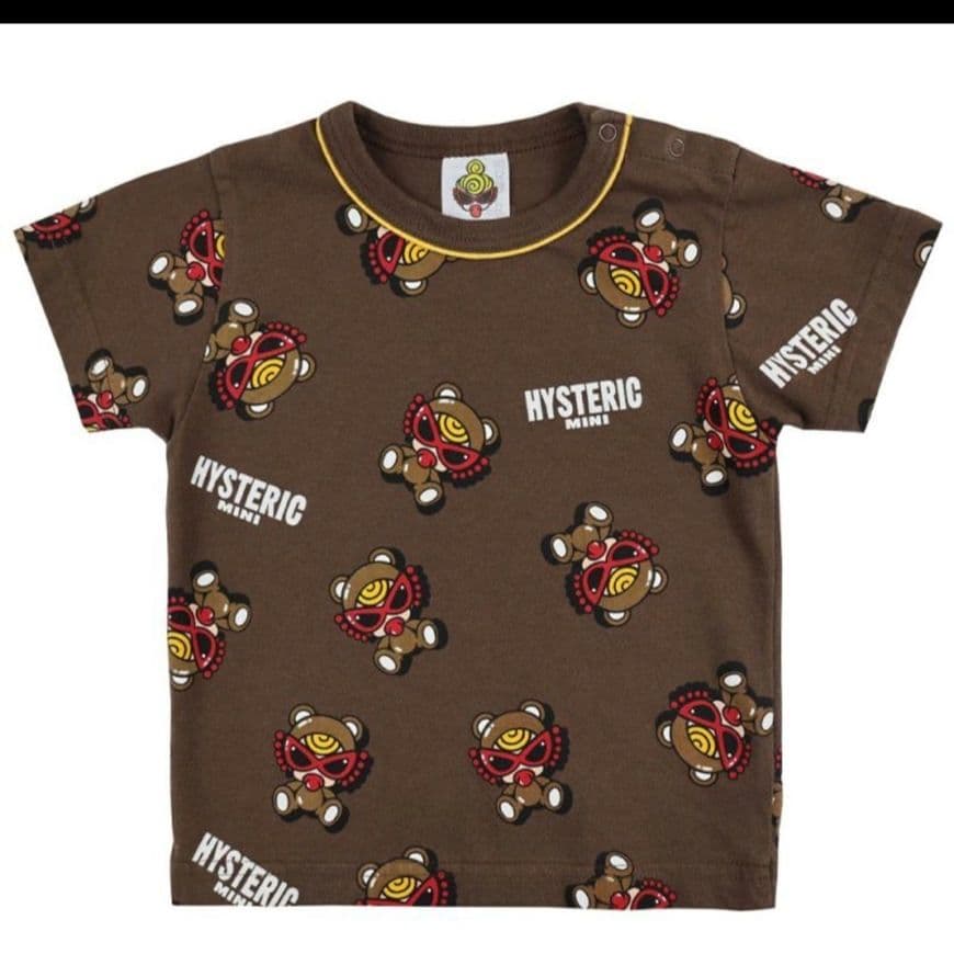 ヒスミニ テディ モノグラム Tシャツ 90cm ブラウン ヒスミニ テディ