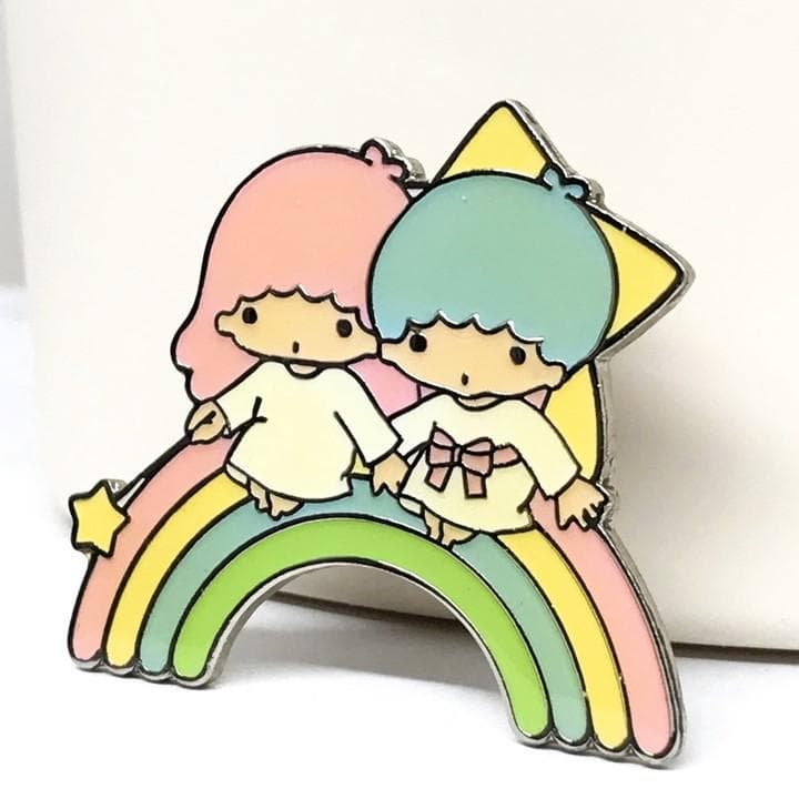 2001年 希少 キキララ 虹 ピンバッジ 未使用 ピンズ リトルツイン