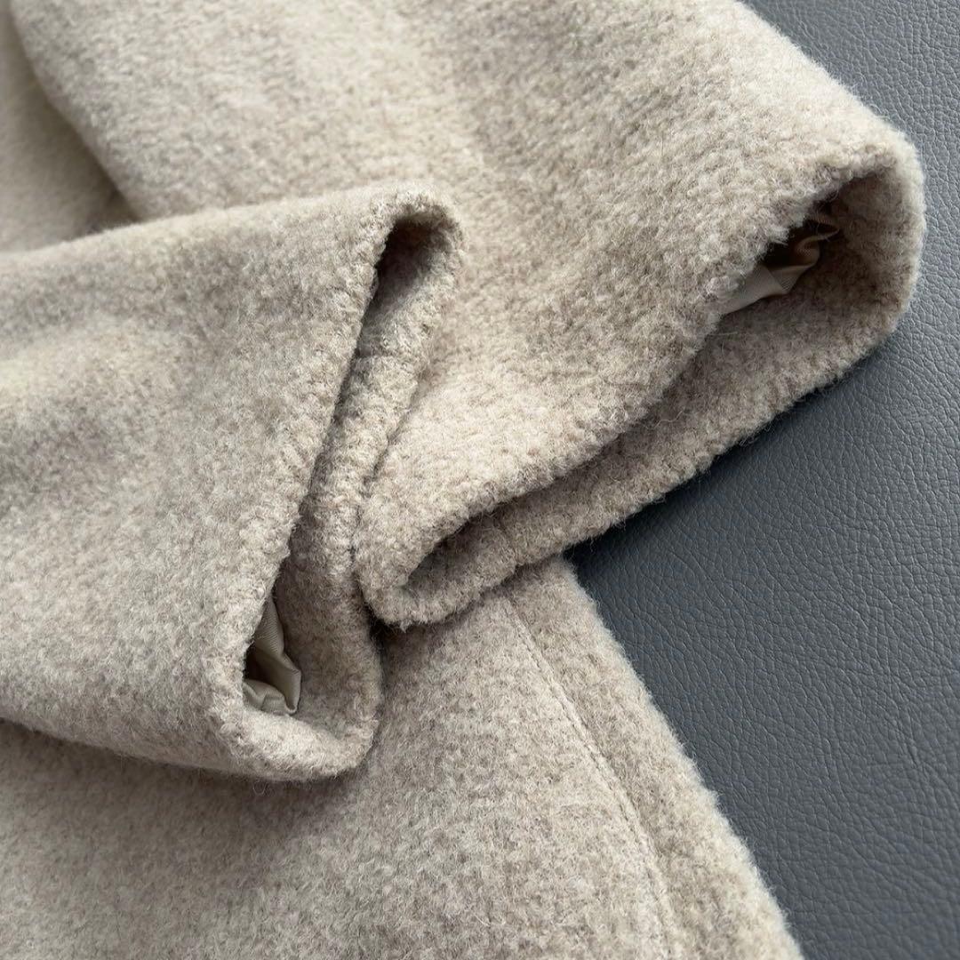 アニオナ アルパカ ジャケットコート ブークレ ボア ウール イタリア製