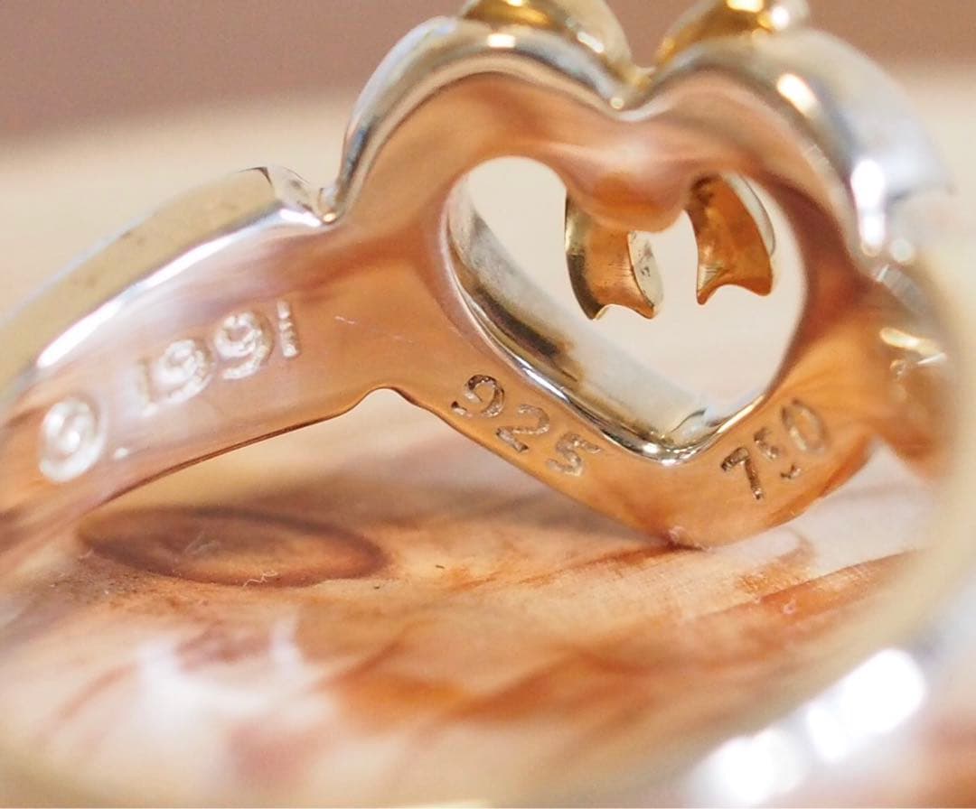 Tiffany ハート リボン リング #10 シルバー SV925 750