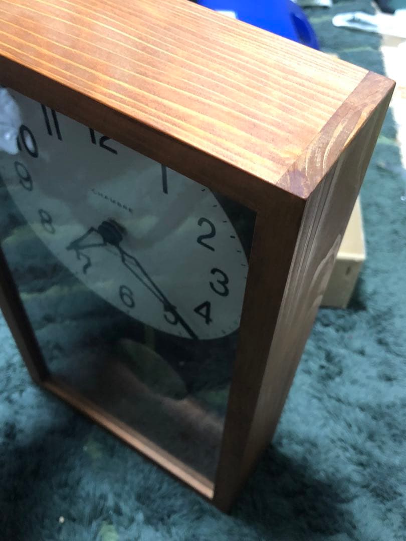 シャンブル　CHAMBRE 木製振り子時計　ブラウン色