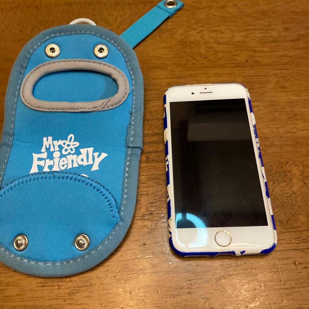 ミスターフレンドリー　ネオプレン伸縮素材　ボトルケース　スマホにも　水色　青木