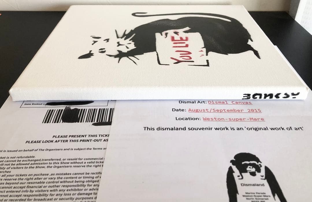 Banksy バンクシー 「You Lie Rat」サイン 書類付